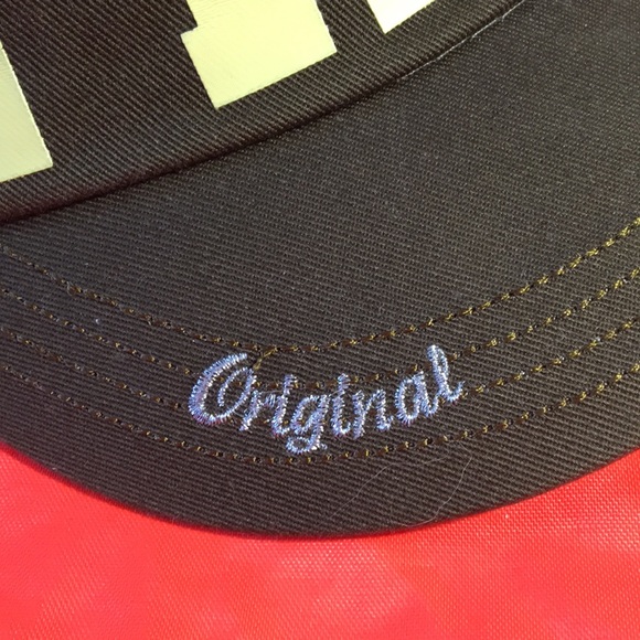 Original Robin Ruth Punta Cana hat 2 panel flat top camp cap brown gold - Picture 8 of 8